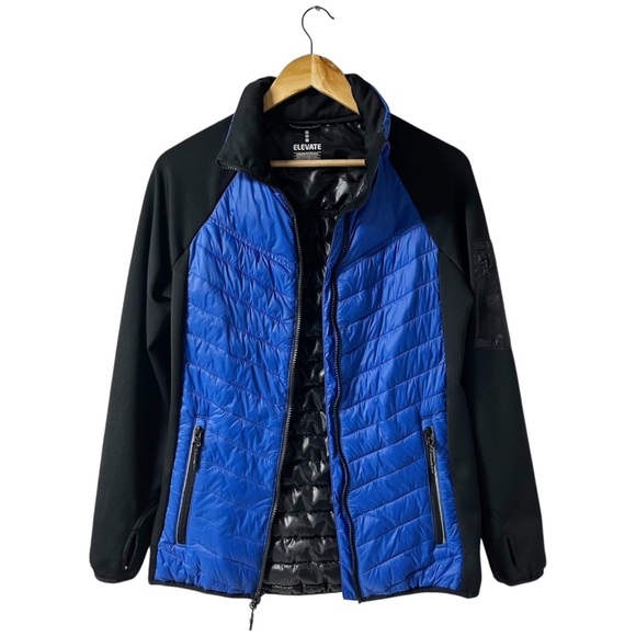 NWOT Elevate Banff Hybrid Insulated Jacket Women's Sz S/P Blue/Black - Picture 1 of 12